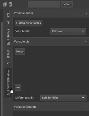 Add Variable button