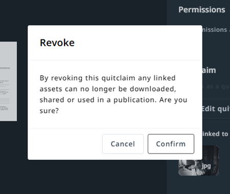 Revoke confirmation