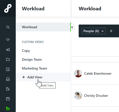 Add view button