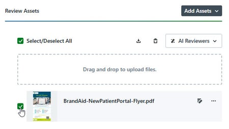 Asset checkbox