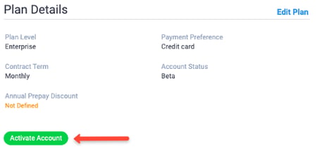 Activate Account button