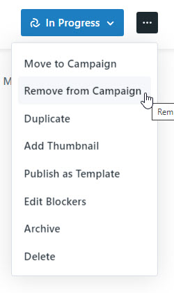 Remove from Campaign option