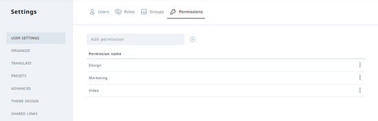 Permissions tab