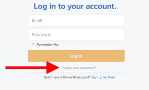 Forgot your password button