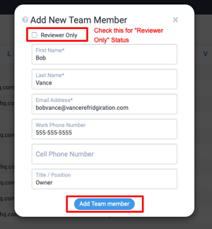Adding new team member