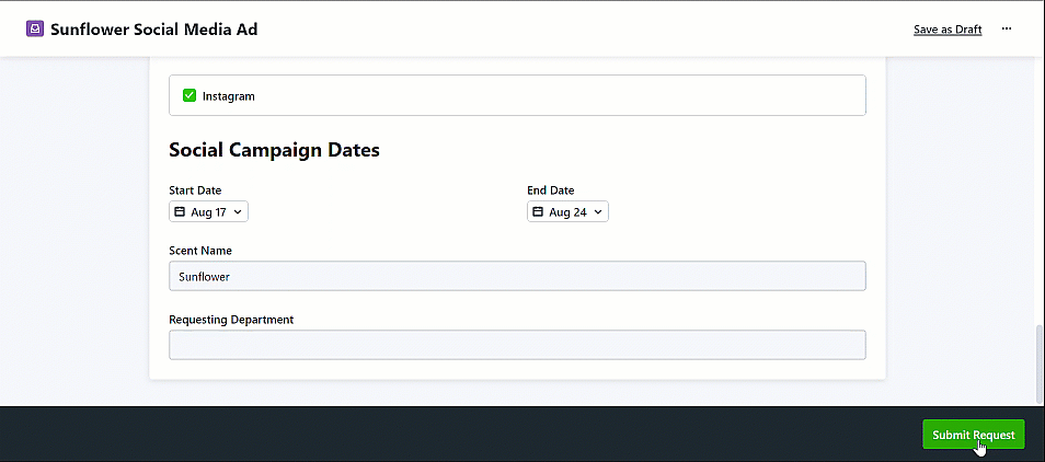 Submit Request button