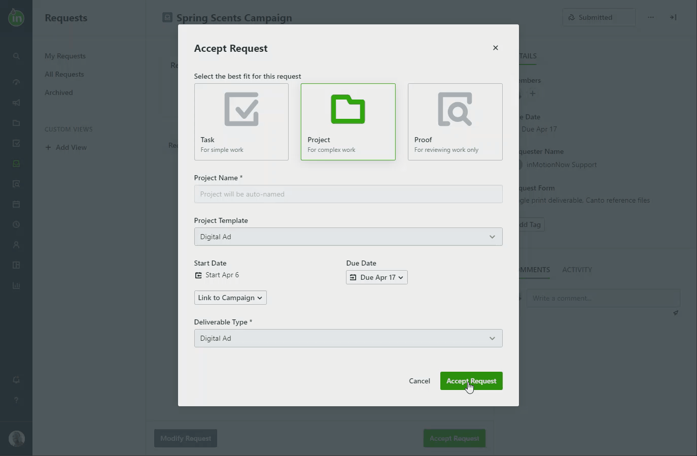 Auto-naming on Project