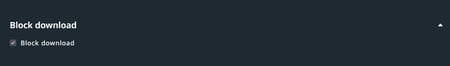 Block download option