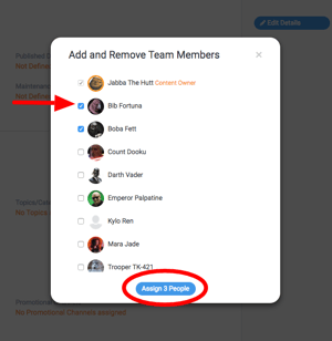 Assigning team members
