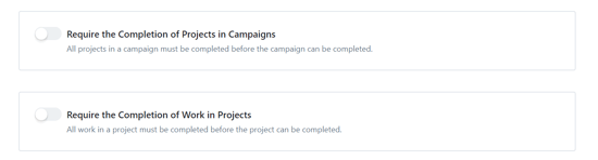 Require the Completion of... toggles