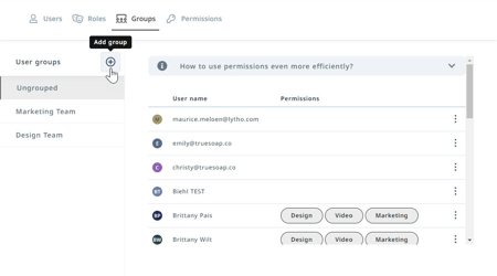 Add group button