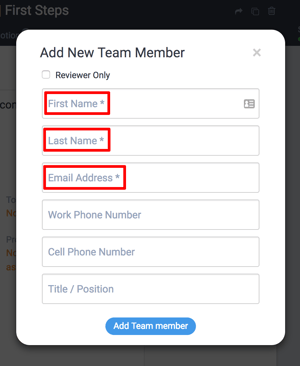 Add new team member 