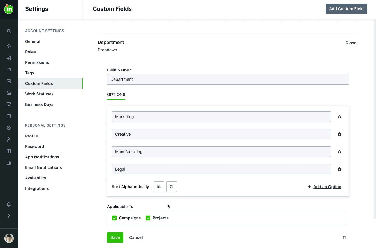 Sorting custom field alphanumerically