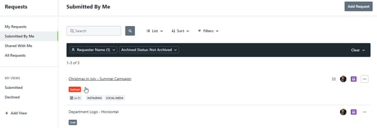 Declined Request badge