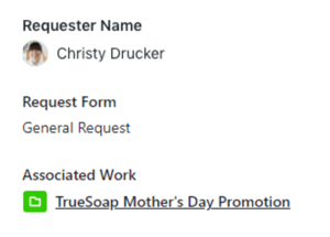 Overview section of the Request details