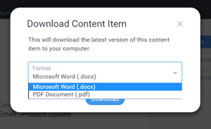 Download formats