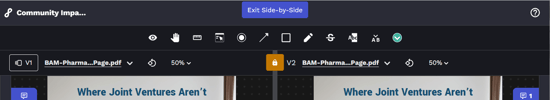 exit side by side button