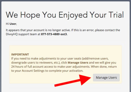 Manage users button