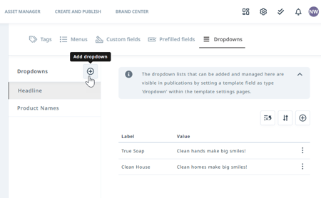Add dropdown