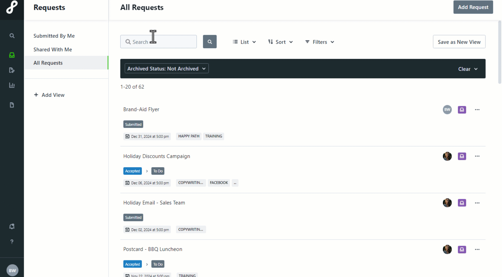 Searching For Specific Requests