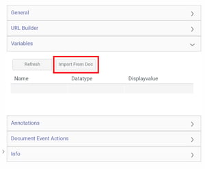 Import from doc button