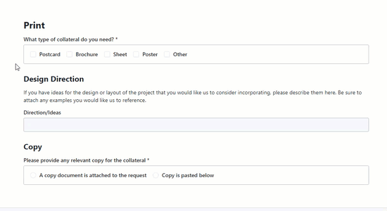 Forms with conditional logic