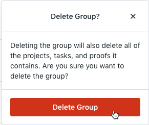 Delete Group button