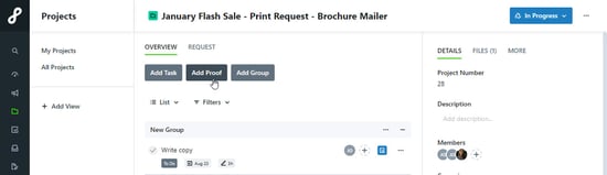add proof button