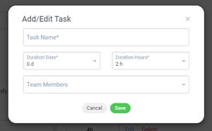 Add/editing a task
