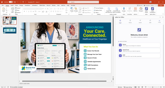 Microsoft Office in PowerPoint