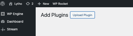Upload Plugin button