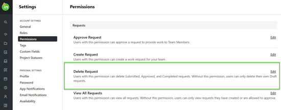 Delete Request permission toggle