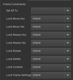 frame constraints panel