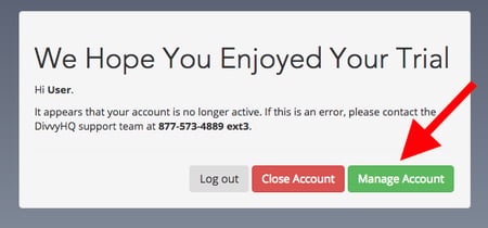 Manage account button