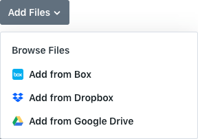 Add files options