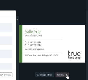 publish button