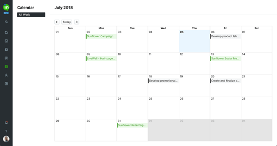 Calendar example