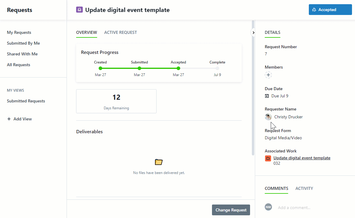 Change Requester on Requests