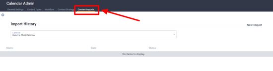 Content import button