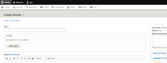Add media button