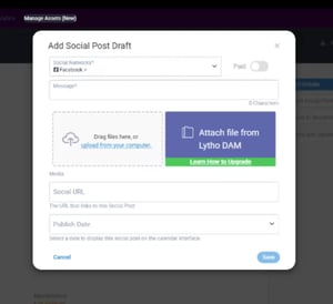draft social post
