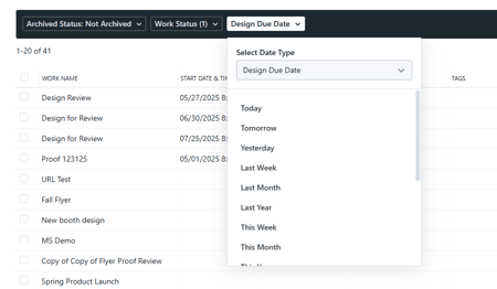 Filter by Custom Date Fields