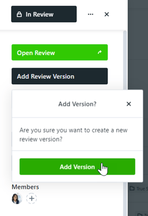 Add Version button