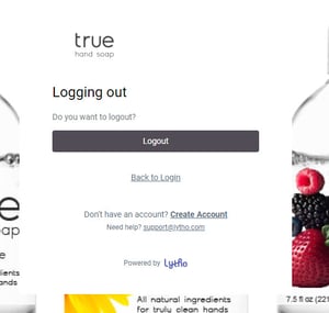 Logout button