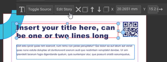 Edit story button