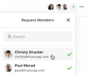 Managing request members