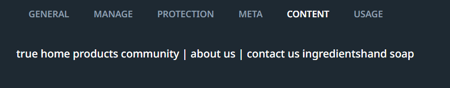 Content tab