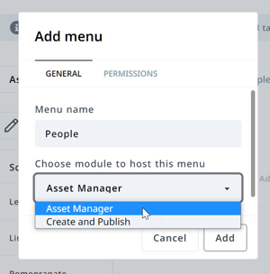 Add menu option