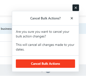 Cancel bulk actions button