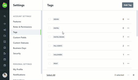 Managing Tags